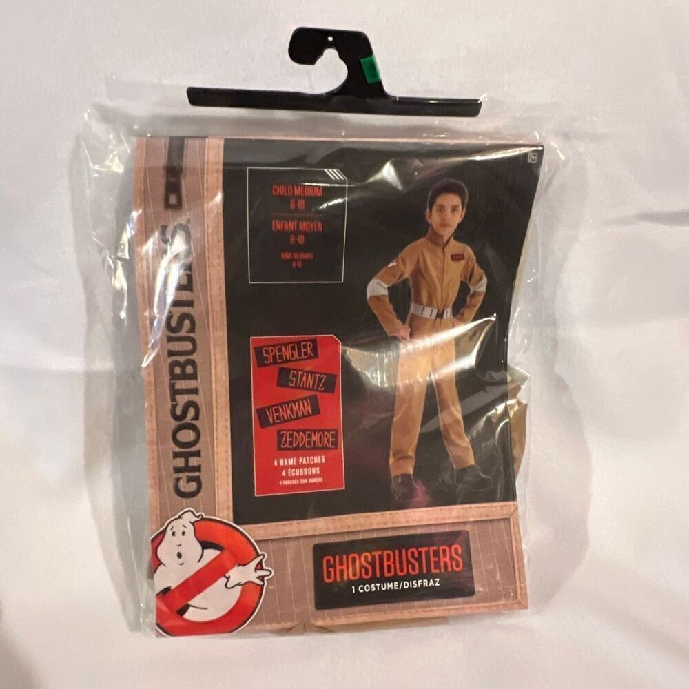 Ghostbusters Child Beige Halloween Costume Cosplay Licensed Medium Size 8-10 NWT